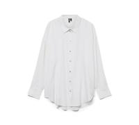 Vero Moda Vmnora Ls Chemise Oversize WVN GA Noos Chemisier à Manches Longues, Blanc Brillant, XS Femme