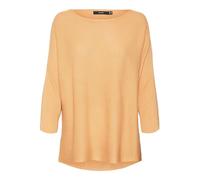 VERO MODA Vmnora Noos Blouse à col Bateau 3/4 Pull en Tricot, Tangerine, XL Femme
