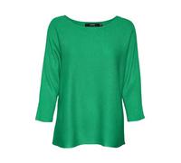 VERO MODA Vmnora Noos Boatneck Blouse 3/4 Pull en Tricot, Vert Vif, S Femme
