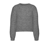 VERO MODA VMNOVAH LS Pull à col Rond GA Noos, Mélange de Gris Moyen., L