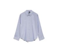 VERO MODA Vmodona Ls T-Shirt WVN Noos, Brunnera Blue, L Femmes