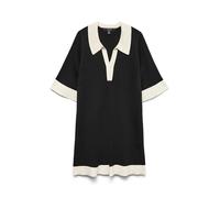 VERO MODA Vmoli 7/8 V-Neck Dress, Noir, L Femmes