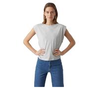 VERO MODA VMPANNA Glenn SL Top Noos T-Shirt, Gris Clair chiné, S Femme