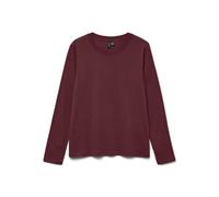 VERO MODA Vmpaulina Ls T-Shirt GA JRS Noos, Tawny Port, S