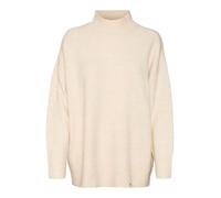 VERO MODA Vmphillis Ls Highnk GA Boo Pull Long Tricot, Bouleau/détail : mélange, M Femme