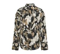 VERO MODA Vmpila Ls WVN GA T-Shirt Chemise, Silver Mink/AOP : Feline, L Femmes