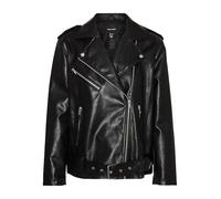 VERO MODA Vmramon Paula Noos Veste enduite Cuir, Noir, S Femme