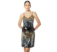 VERO MODA Vmria Abk JRS Btq Robe débardeur Mini, Noir/détails : Effet ombré à Sequins, L Femme