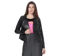 VERO MODA Vmriley Rio Veste Courte revêtue Noos Cuir synthétique, Noir, XXL Femme