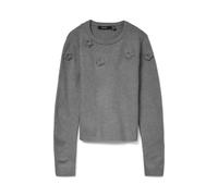 VERO MODA Pull-over 'VMROSE' gris chiné, Taille S