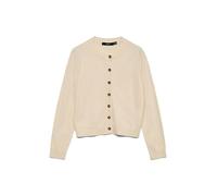 VERO MODA Vmsaba Noos Cardigan uni à col Rond, Bouleau, XS