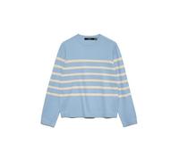 VERO MODA Vmsaba Plain Ls O-Neck Pullover GA Noos Pull à col Rond uni, Bleu Ciel, XL Femme
