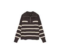 Vero Moda VMSABA Pull en Tricot pour Femme, Gâteau au Chocolat, M