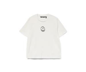 VERO MODA Vmsara Mette SS Top Box JRS GA Noos, Blanche-Neige, M