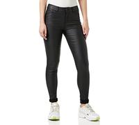 VERO MODA Vmseven Nw SS Smooth Coated Pants Noos, Pantalon Femme, Noir (Black Detail:Coated), 34 /L30 (Taille Fabricant: X-Small)