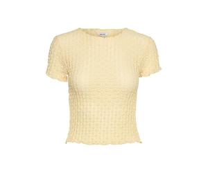 VERO MODA Vmshelby SS O-Neck Short Top VMA Noos Haut, Vanille française, L Femmes
