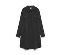 Vero Moda Curve Sila Mix Long Sleeve Dress Noir 44 Femme