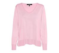 VERO MODA VMSILJE LS Pull à col en V GA Noos, Pink-a-Boo, M