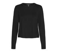 VERO MODA Vmsilje Ls Pull Court à col Rond GA Noos Tricot, Noir, XL Femme