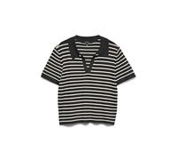 VERO MODA Vmsilje SS Poloneck Pullover Noos Pull, Noir, XL Femme