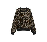 VERO MODA Vmsiljeanimal Ls O-NCK Pull GA Noos, Œil de Tigre., L