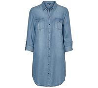 Robe chemise à manches longues Vero Moda Silla - Bleu - Femme - Adulte