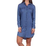 Vero Moda VMSILLA LS Short Dress Mix GA Noos Robe, Medium Blue Denim, XS Femme