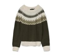 VERO MODA Vmsimone Ls Nordic Pullover GA Rep Boo Pull, Grape Leaf, M Femme