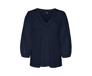 VERO MODA Vmsonja 3/4 V-Neck Top JRS Btq, Blazer Bleu Marine, M Femme