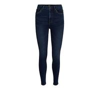 Vero Moda VmSophia Pantalon en Jean pour Femme Taille Haute Coupe Skinny, Bleu foncé Denim, XS