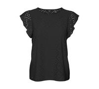 Vero Moda Vmtassa SL Frill Top Noos T-Shirt pour Femme, Noir, L