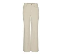 VERO MODA VMTESSA HR Wide CORUDROY Pantalon, Crème, 29W x 32L