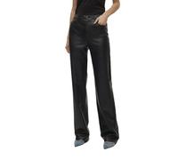 Vero Moda VMTESSA Pantalon pour femme, aspect cuir, taille haute