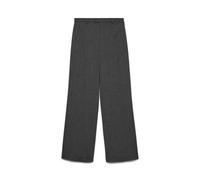 Vero Moda Vmtexas MW Pantalon Droit Noos, Gris foncé mélangé, S / 32L