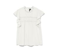 VERO MODA Vmtrine SL Lace Top WVN, Blanche-Neige, L Femme