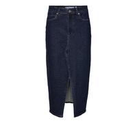 VERO MODA Vmveri HR Calf Jupe GA Noos, Bleu foncé Denim, XS Femme