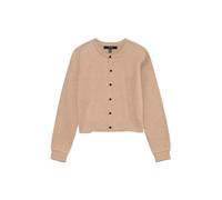 VERO MODA Vmvicky Noos Cardigan à col Rond avec Bouton, Gris Clair, L