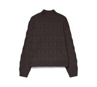 VERO MODA Vmvirgo Ls Highneck Pullover BF Pull à col Haut, Gâteau au Chocolat, XL Femme