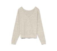 VERO MODA Way V-Neck Pullover Vmmarina Ls Noos Pull à col en V 2 Voies, Bouleau, M Femme