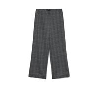 VERO MODA Wide Print Pant Vmberlin My MW Pantalon Large imprimé Noos, Gris foncé mélangé, L / 32L Femmes