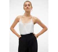 Vero Moda Ana Lace Sleeveless T-shirt Blanc XL Femme