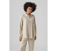 Vero Moda Women's Long-Sleeve Linen Plain Shirt Lueur d'espoir 8 (XS) Female