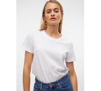 T-shirt Regular Fit Col rond Manches courtes Longueur regular blanc en coton Léa Blanc XL