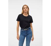 VERO MODA Vmpaula S/S T-Shirt GA Noos, Noir, XL Femme
