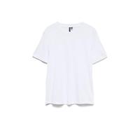 Vero Mode Top T-Shirt Femme Col Rond Manches Courtes Coupe Normale, Couleurs:Blanc-2, Taille:L