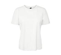 Vero Mode Top T-Shirt Femme Col Rond Manches Courtes Coupe Normale, Couleurs:Blanc-2, Taille:S