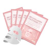 VEROA Lot de 5 masques bio collagène Real Deep Mask Overnight Coréen Skincare - Soin hydratant en profondeur, anti-rides et lifting, raffermissement des pores, blanchiment de la peau, collagène bio