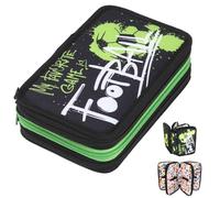 Veroa Trousse carrée à 3 compartiments, Ballon de football vert B, L, mignon