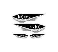 VeroCh 1 Pièces Auto Emblem Logo Autocollant,pour Citroen C1 C2 C3 C4 C5 Jumpy DS3 DS4 Berlingo Jumpy,ABS Autocollant Métal Logo 3D Remplacement Étanche Anti Poussière Anti Rayures