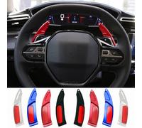VeroCh 2 pièces Les Volants de Voiture étendent Le d'autocollants Aluminium Pommeaux de leviers de Vitesse Accessoires, pour Peugeot 208 308 508 Allure PSE 2008 3008 5008 SW GT Line R Hybrid